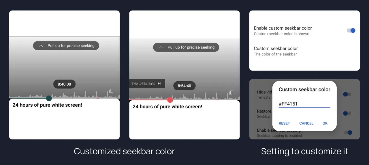 Custom seekbar colour