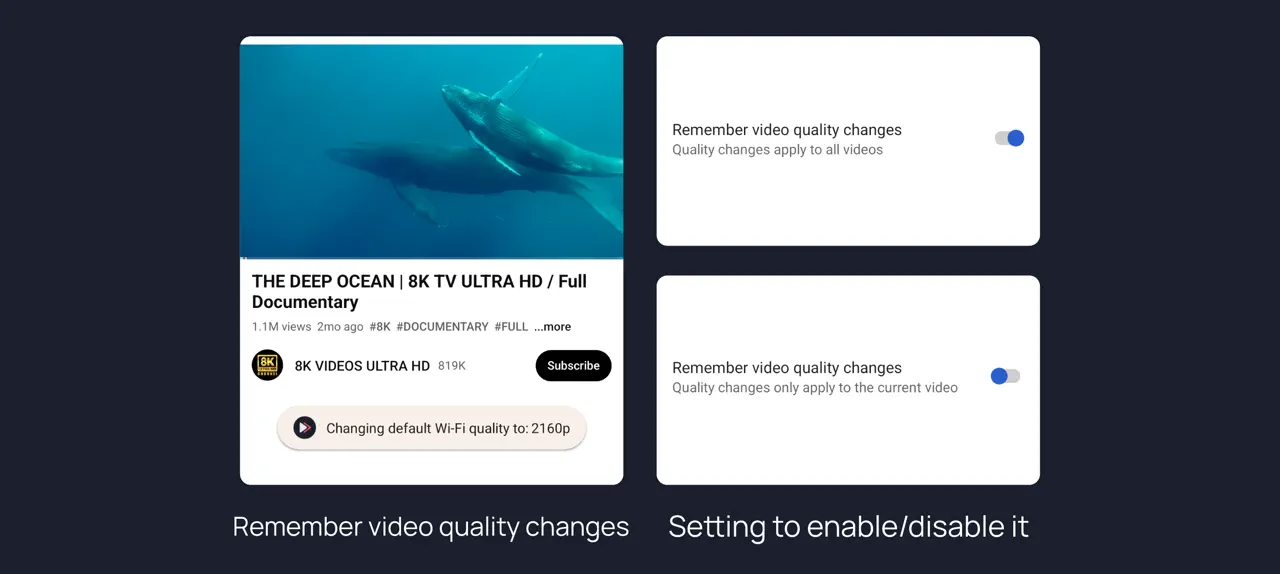 Quality changes that stick