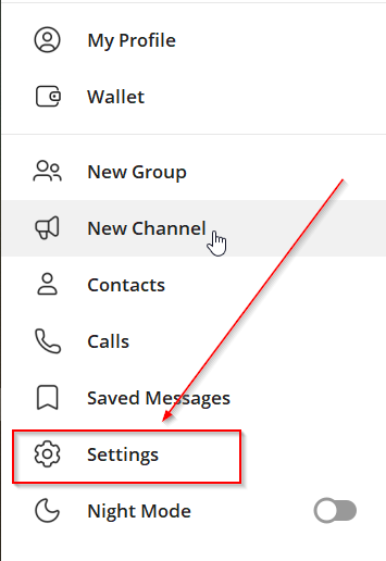 Telegram Settings