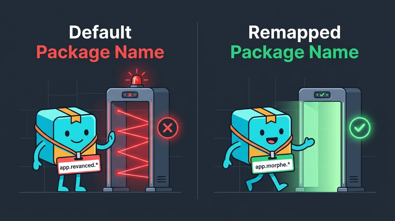 How mobile security scanners check app package names