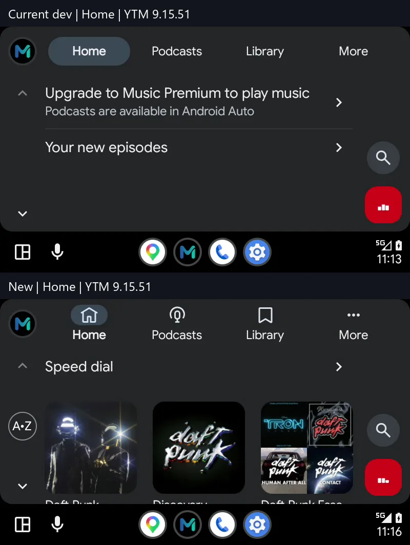 YouTube Music Android Auto Gets Home, Library and Search in ReVanced and Morphe